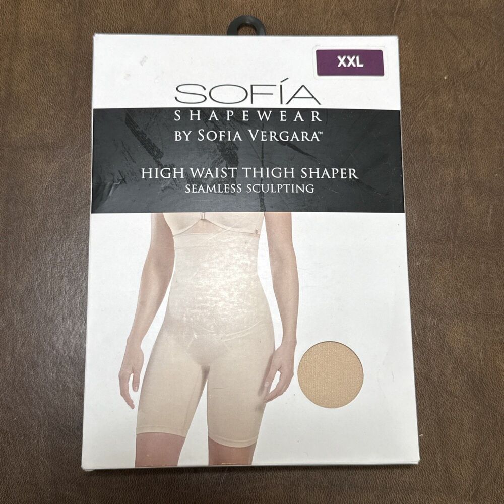 NEW Sofia Vergara ShapeWear High Waist Thigh Shaper Seamless Sculpting XXL Beige